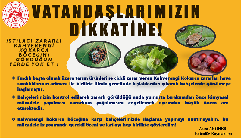Kabadüz Kaymakamlığımızdan Vatandaşlarımızın Dikkatine!