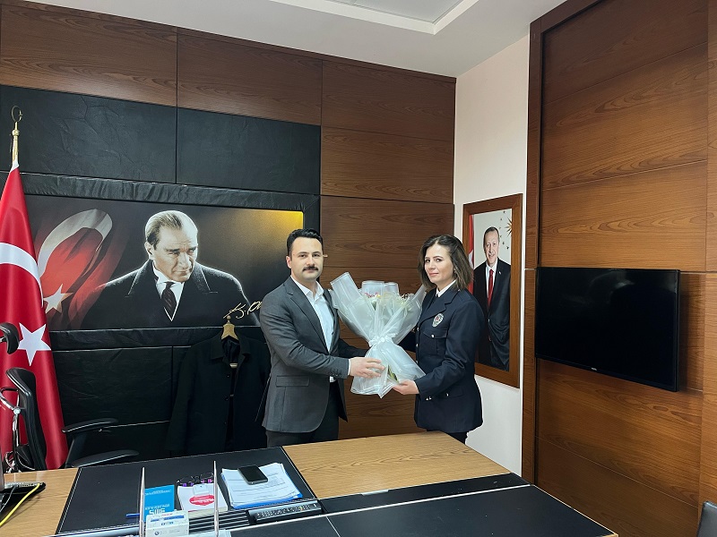 Polis Haftası Nedeniyle İlçe Emniyet Teşkilatından Kaymakam Aköner'e Ziyaret.